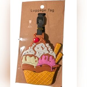 Luggage Tag Ice Cream Cone NWT